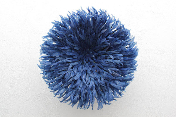African Feather Headdress | Blue