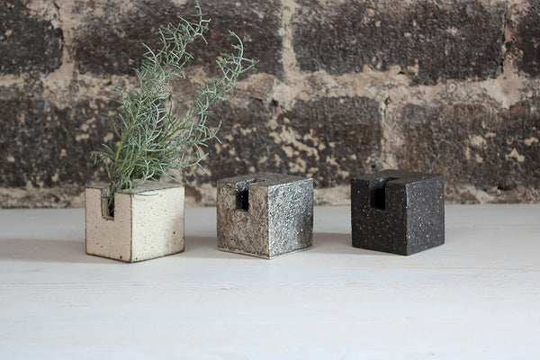 Japanese Ceramic Bud Vases | Cube