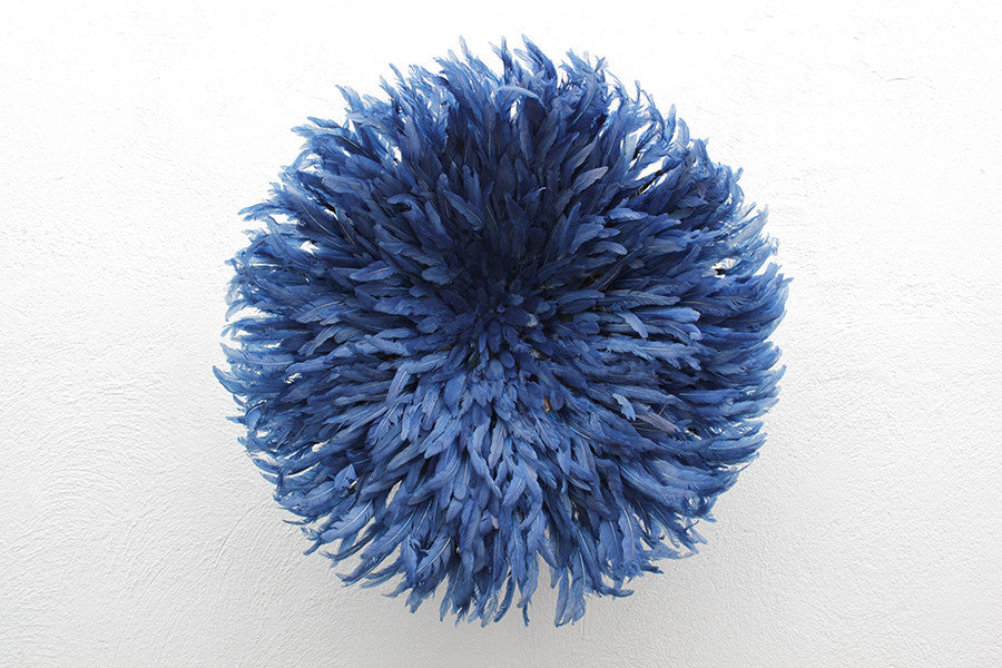 African Feather Headdress | Blue