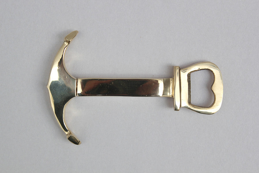 Brass Anchor Corkscrew and Bottle Opener
