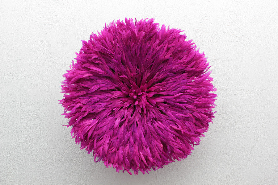 African Feather Headdress | Fuchsia
