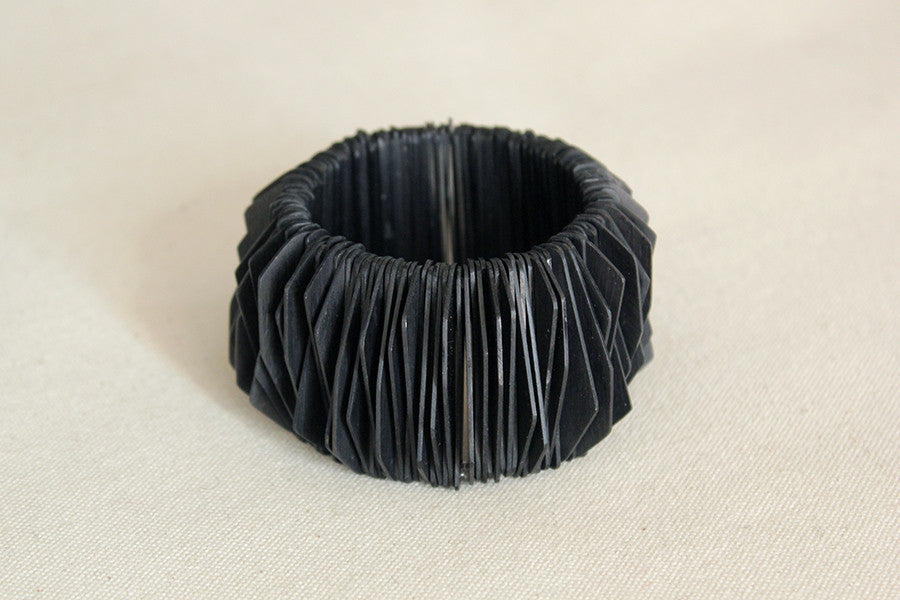 Martha Lopacki Jagged Wide Bracelet | Black Anodized Aluminum
