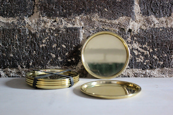 NK Collection Brass Coasters