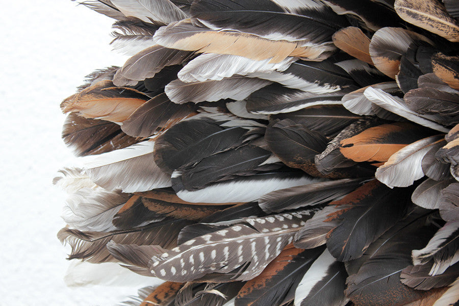 African Feather Headdress | Natural, Small