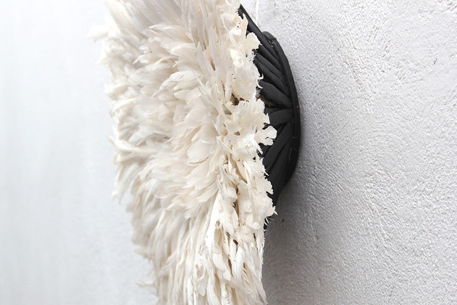 African Feather Headdress | Ivory