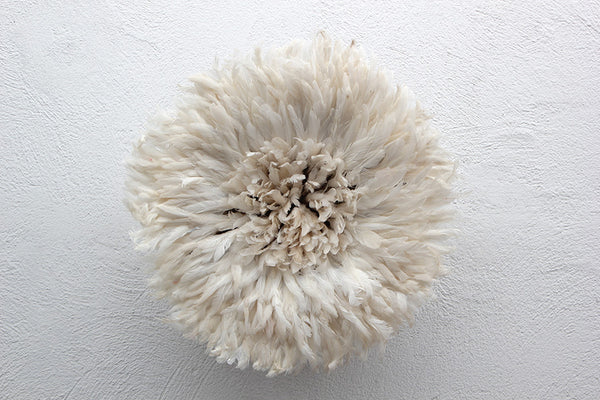 African Feather Headdress | Ivory