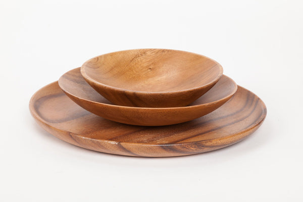 Acacia Wood Serving Bowls and Plate