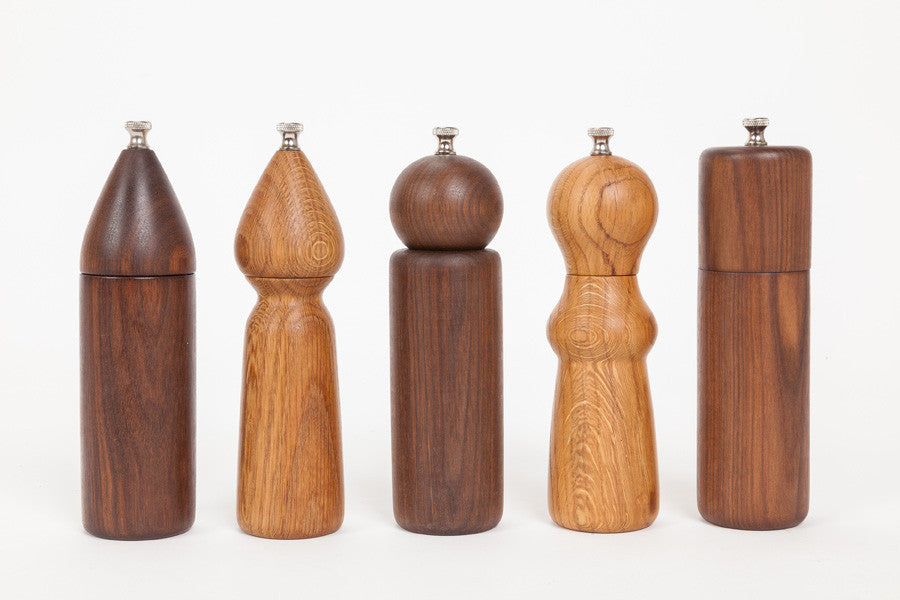De JONG & Co. White Oak and Black Walnut Salt and Pepper Grinders